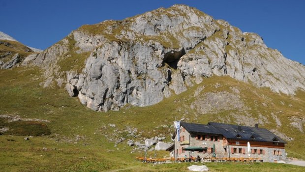 Ravensburger Hütte v pohoří Lechquellengebirge, foto: Boehringer Friedrich (Wikimedia Commons) Hlavní foto článku
